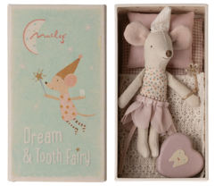 Maileg-Tooth fairy mouse, Little sister in matchbox