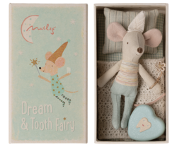 Maileg-Tooth fairy mouse, Little brother in matchbox