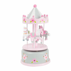 Small Foot speeldoos Houten Muziekdoos Draaimolen Eenhoorn