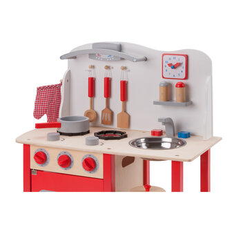 new classic toys - kinderkeuken - bon appetit - rood