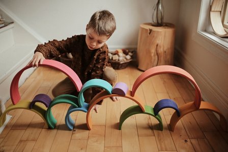 Kinderfeets grote houten Regenboog - Gekleurd