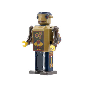 Mr en Mrs Tin, blikken robot met sleutel, Gear Bot