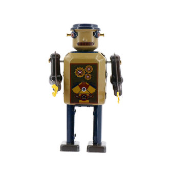 Mr en Mrs Tin, blikken robot met sleutel, Gear Bot