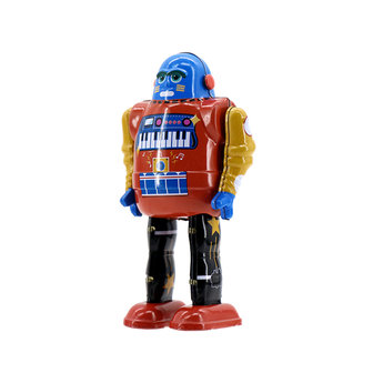 Mr en Mrs Tin, blikken robot met sleutel, Piano Bot
