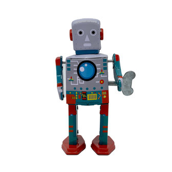 Mr en Mrs Tin, blikken robot met sleutel, Astronaut Bot