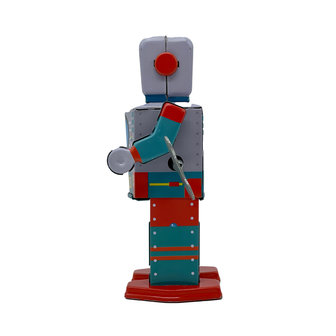 Mr en Mrs Tin, blikken robot met sleutel, Astronaut Bot