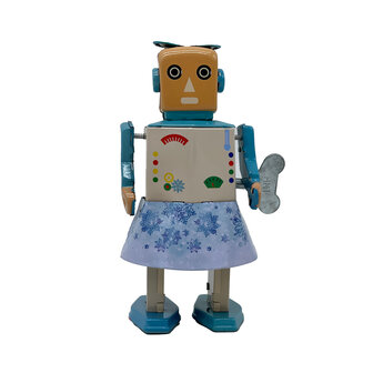 Mr en Mrs Tin, blikken robot met sleutel, Snow Bot