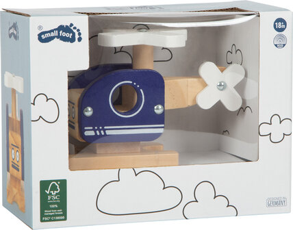 Small foot helikopter van hout