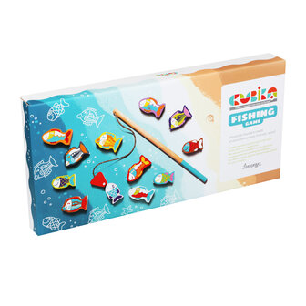 Cubika visspel van hout
