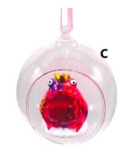 Pomme Pidou Open christmas glass ball - frog/moose/penguin 