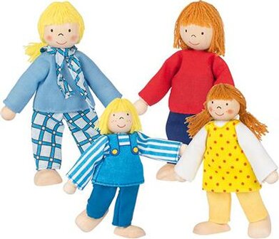 Poppenhuis-poppetjes jong gezin