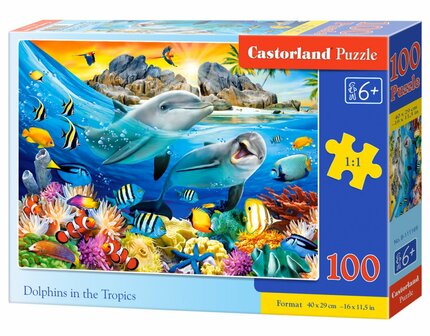 Casterland puzzel Dolphins in the Tropics - 100pcs 
