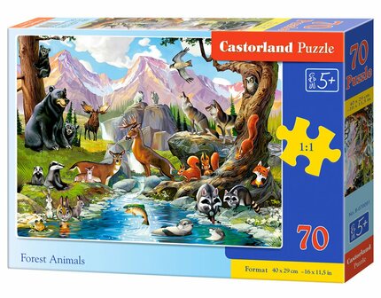 Casterland puzzel Forest Animals   - 70pcs 