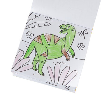 Ooly – meeneem kleurboek met waskrijtjes Dinoland