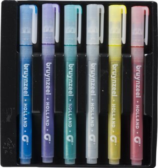 Bruynzeel Kids 6 glitter viltstiften set