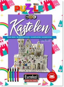 Eureka 3D Puzzle Books Kleur- en Puzzelboek - Kastelen