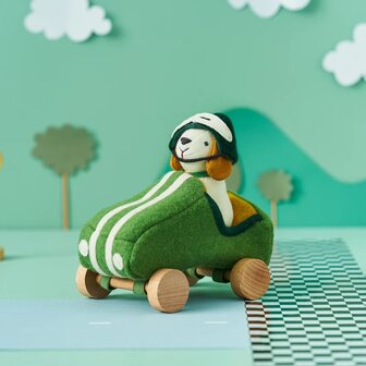 Olli Ella Holdie Holdie Dog-Go - Racer Boy -  Green
