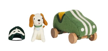 Olli Ella Holdie Holdie Dog-Go - Racer Boy -  Green