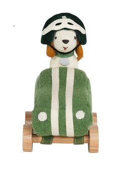 Olli Ella Holdie Holdie Dog-Go - Racer Boy -  Green