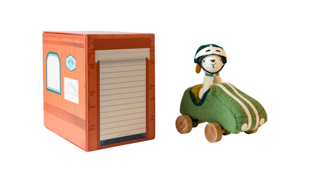 Olli Ella Holdie Holdie Dog-Go - Racer Boy -  Green