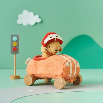 Olli Ella Holdie Holdie Dog-Go - Racer Girl -  Pink