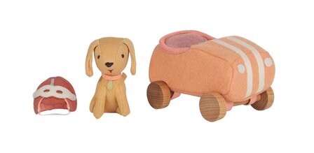 Olli Ella Holdie Holdie Dog-Go - Racer Girl -  Pink