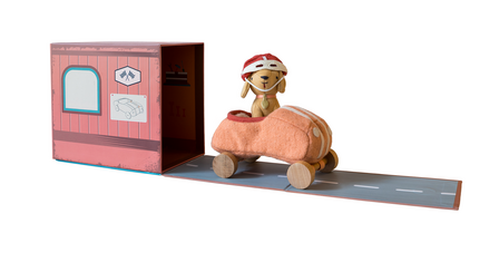 Olli Ella Holdie Holdie Dog-Go - Racer Girl -  Pink