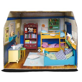 KARTONNEN MINIATUUR KINDERKAMER