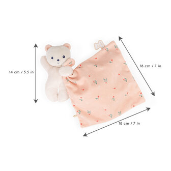 Kaloo Carre Douceur &ndash; Knuffeldoek Beer liefdesbladeren