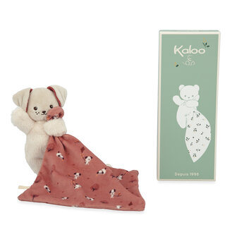 Kaloo Carre Douceur &ndash; Knuffeldoek Hond steenrood