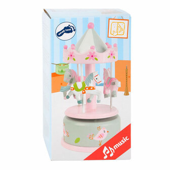 Small Foot speeldoos Houten Muziekdoos Draaimolen Eenhoorn