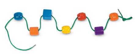 Melissa &amp; Doug houten kralendoos, grote kralen