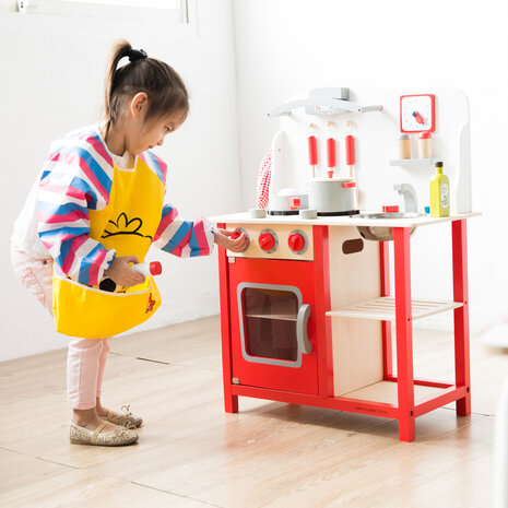 new classic toys - kinderkeuken - bon appetit - rood