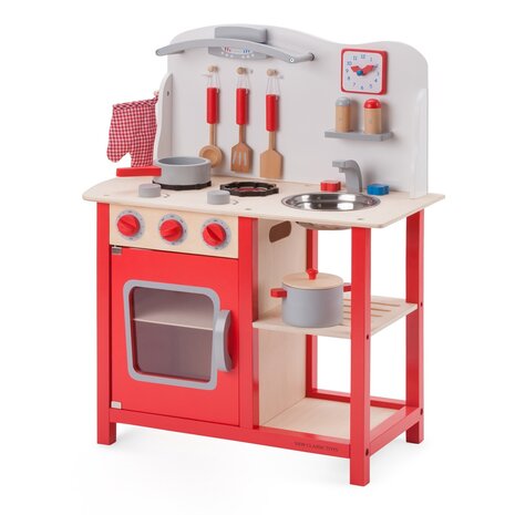 new classic toys - kinderkeuken - bon appetit - rood