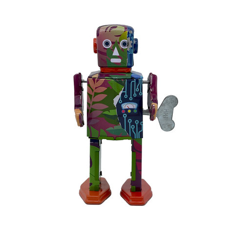 Mr en Mrs Tin, blikken robot met sleutel, Forest Bot