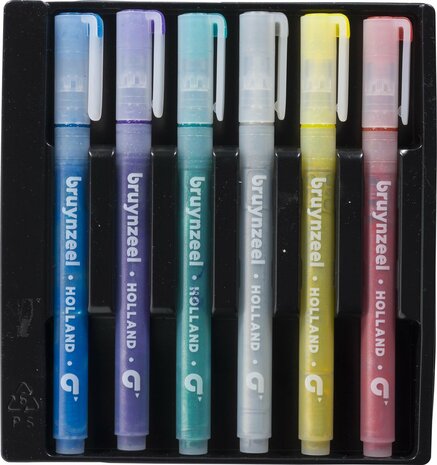 Bruynzeel Kids 6 glitter viltstiften set