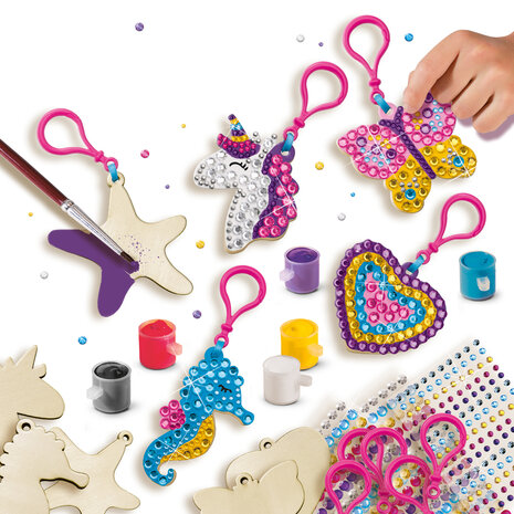SES Creative Diamond painting - Houten sleutelhangers