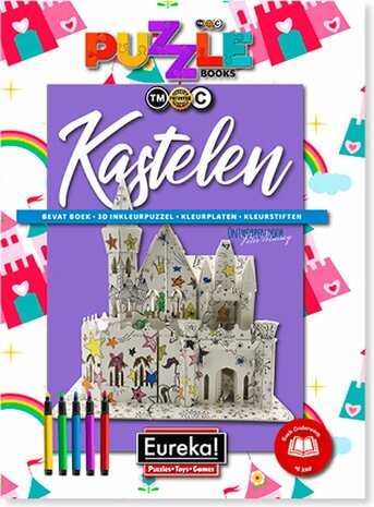 Eureka 3D Puzzle Books Kleur- en Puzzelboek - Kastelen