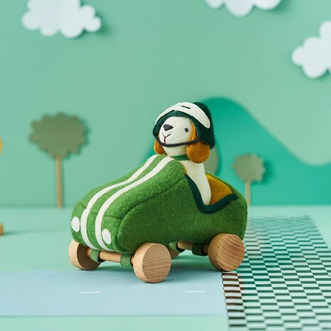 Olli Ella Holdie Holdie Dog-Go - Racer Boy -  Green