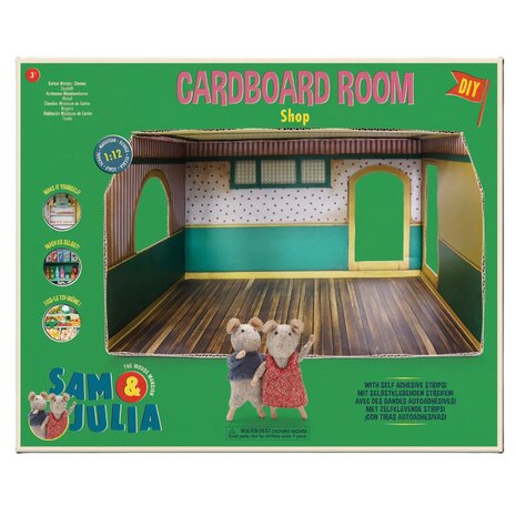 Het Muizenhuis - KARTONNEN MINIATUUR KAMER WINKEL