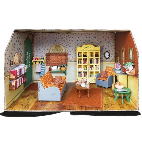 Het Muizenhuis - KARTONNEN MINIATUUR WOONKAMER