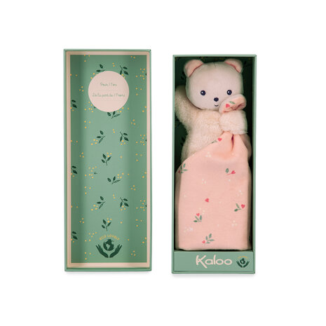 Kaloo Carre Douceur – Knuffeldoek Beer liefdesbladeren