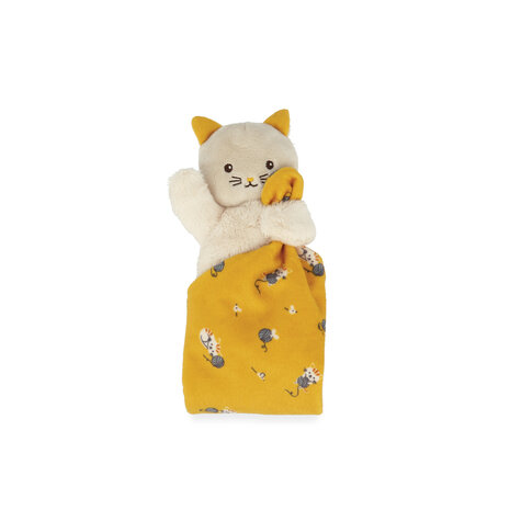 Kaloo Carre Douceur – Knuffeldoek Poes geel
