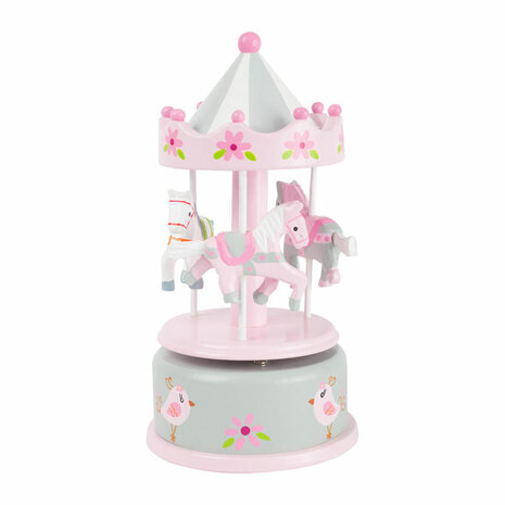 Small Foot speeldoos Houten Muziekdoos Draaimolen Eenhoorn