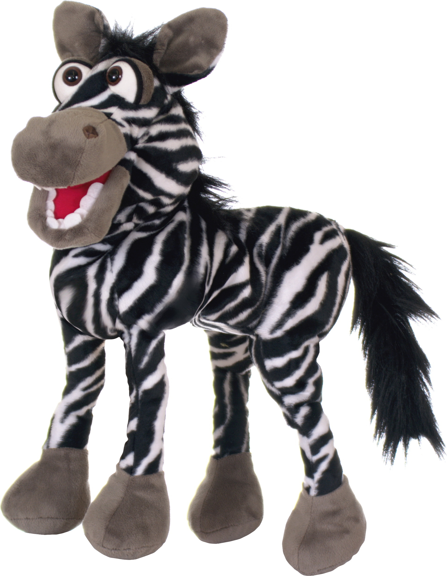 Margaret Mitchell Monteur barricade Living Puppets handpop Zebra-paard - berg & braam-houten-speelgoed